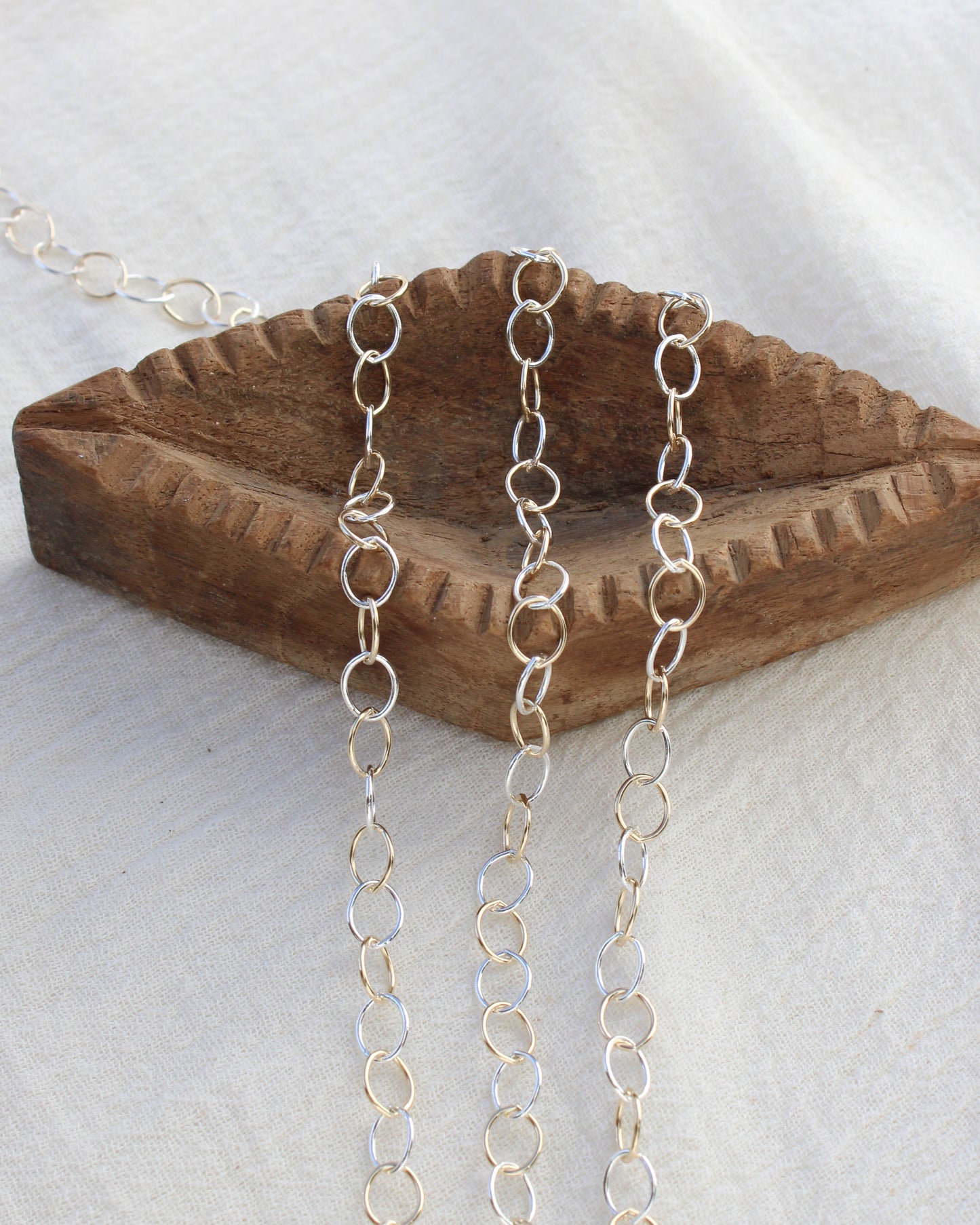 5.8mm mixed metal cable chain, M254
