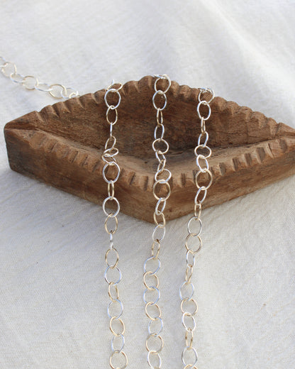 5.8mm mixed metal cable chain, M254