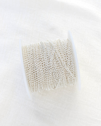 2.5mm alternate patterned curb chain, S249, G249