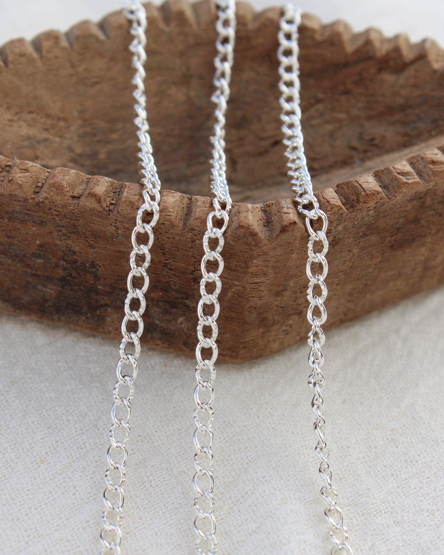 2.5mm alternate patterned curb chain, S249, G249