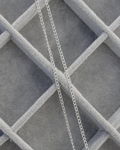 2.5mm alternate patterned curb chain, S249, G249