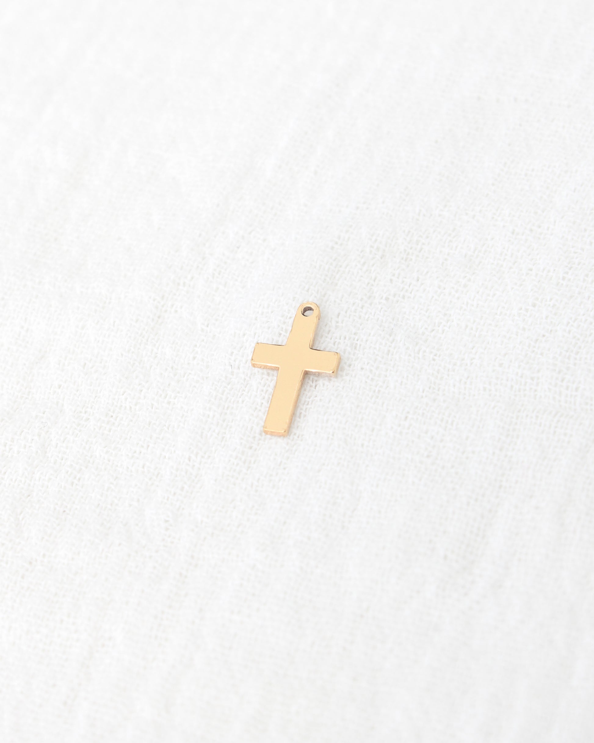Cross charm, 14k gold filled, sterling silver, CH314