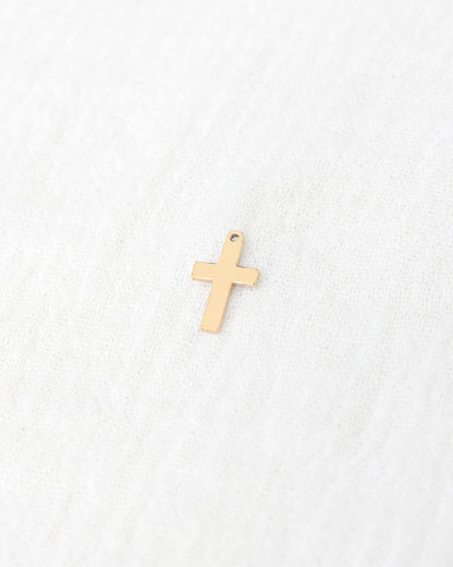 Cross charm, 14k gold filled, sterling silver, CH314