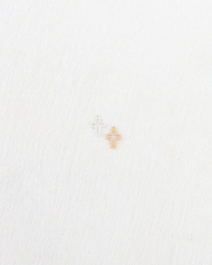 Mini Cross Outline Charm, CH317