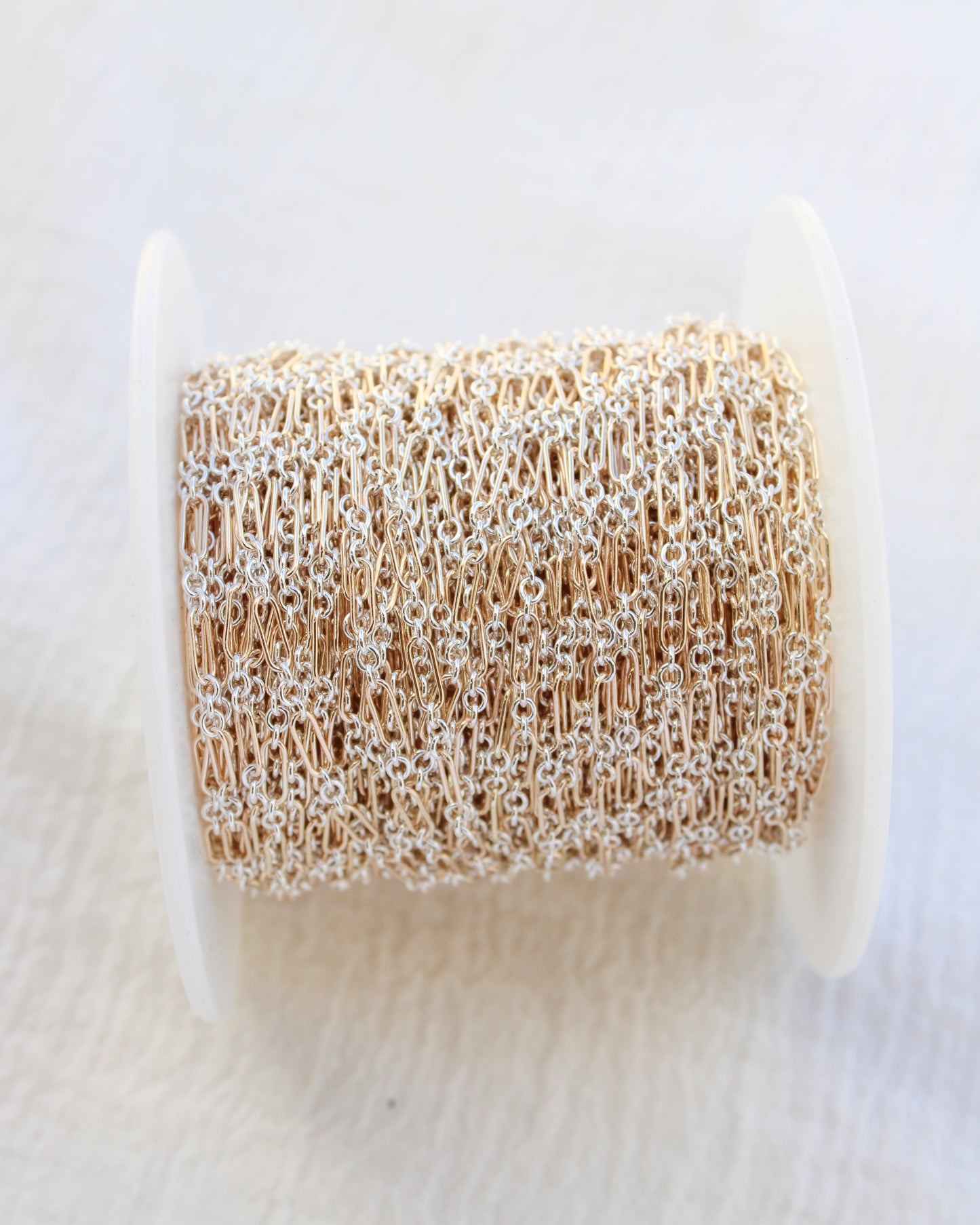 2.3mm Long and Short Mixed Metal Chain 1+3, M214
