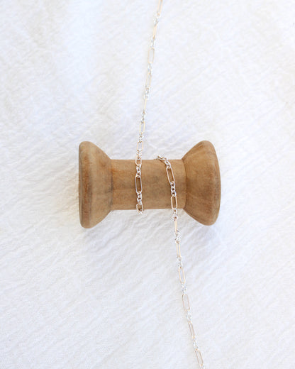 2.3mm Long and Short Mixed Metal Chain 1+3, M214