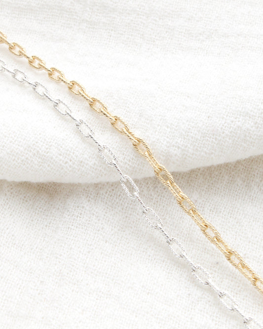 2mm twisted paperclip chain, S257, G257