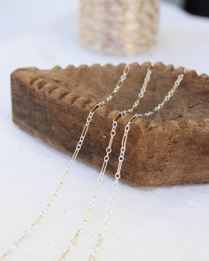 1.5mm Long and Short Mixed Metal Chain 1+3, M216