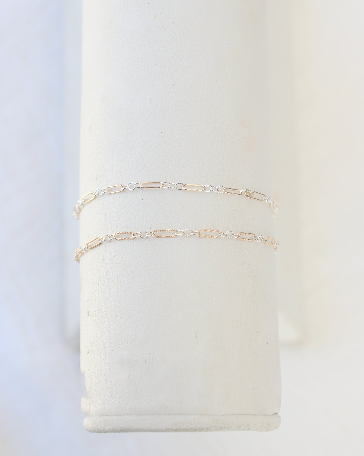 1.5mm Long and Short Mixed Metal Chain 1+3, M216