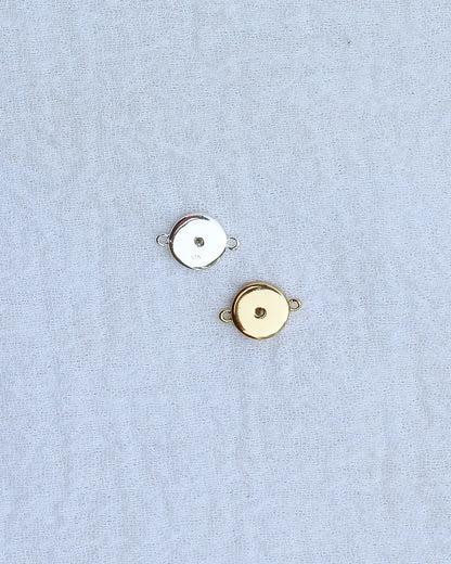 Invisible Set CZ Disc Connector Charm, CN174