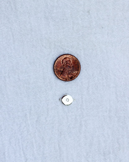 Invisible Set CZ Disc Connector Charm, CN174