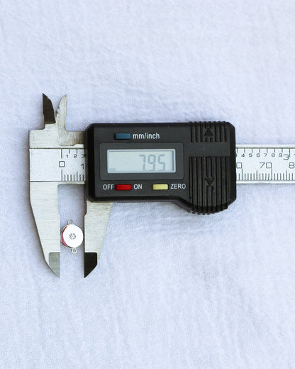 Invisible Set CZ Disc Connector Charm, CN174