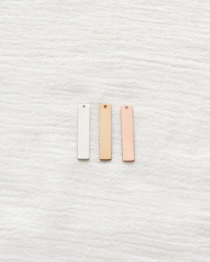 1" Blank Rectangle Charm, B92