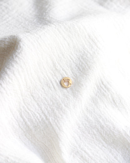 Lemon Round Connector Charm, CN391