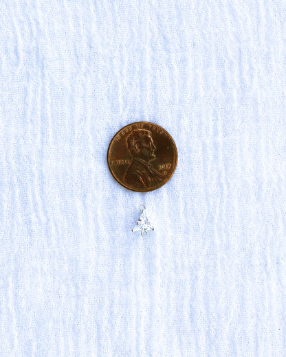 Trillion Cut CZ Connector Charm, CN178