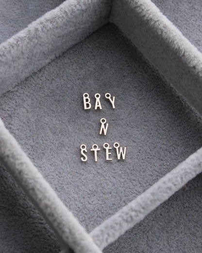 Letter Charm, .925 sterling silver, CH318
