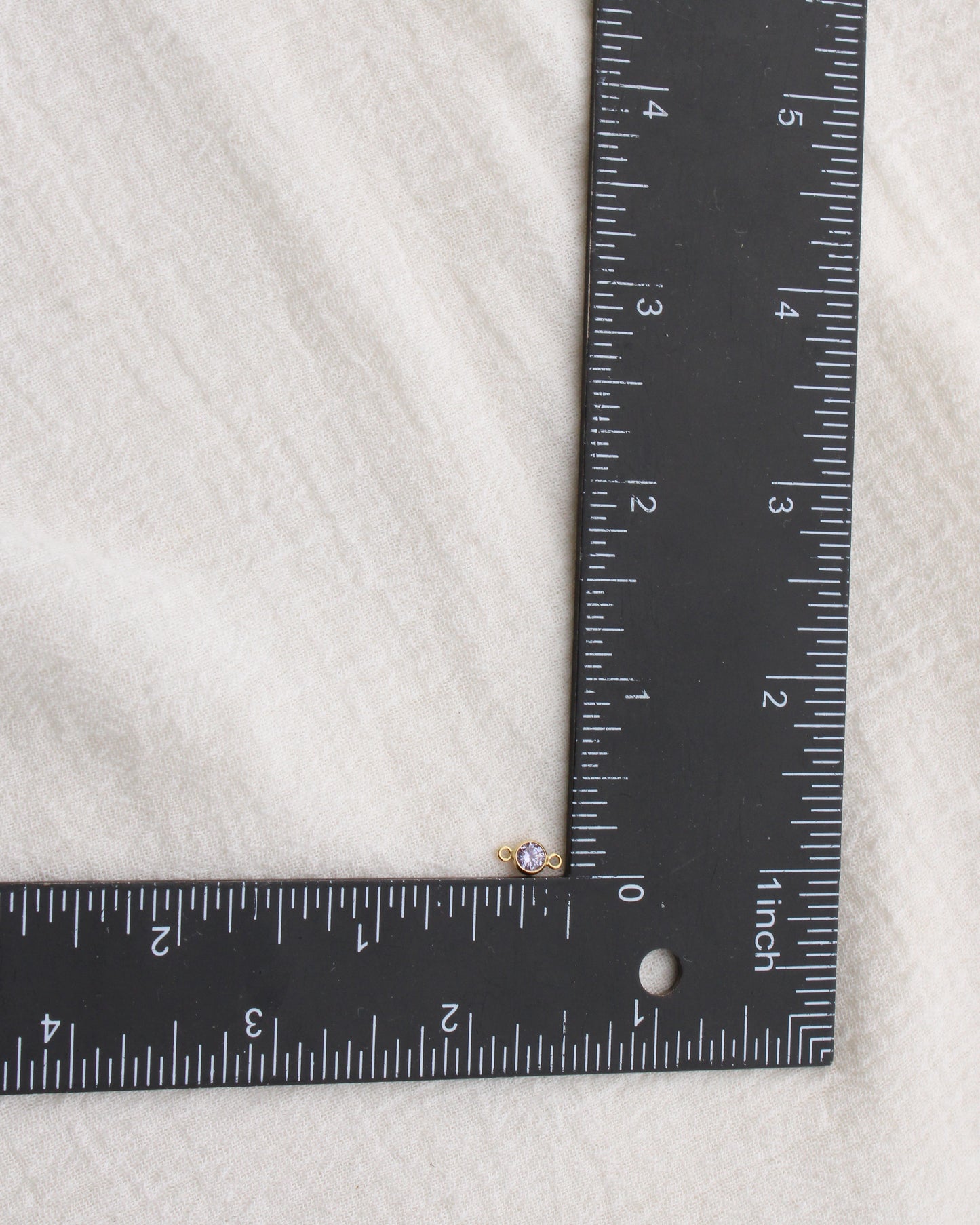 4mm Purple Stone CZ Connector, CN466