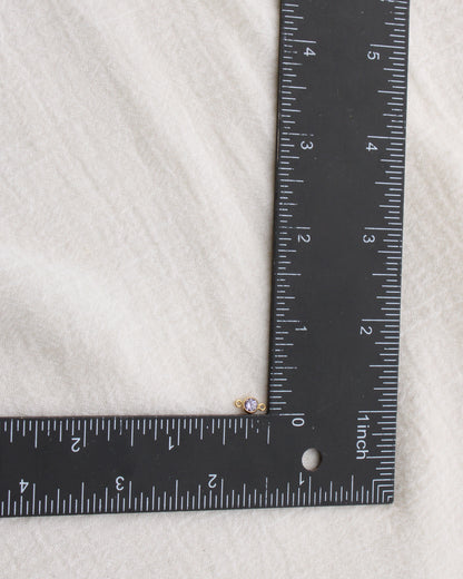 4mm Purple Stone CZ Connector, CN466