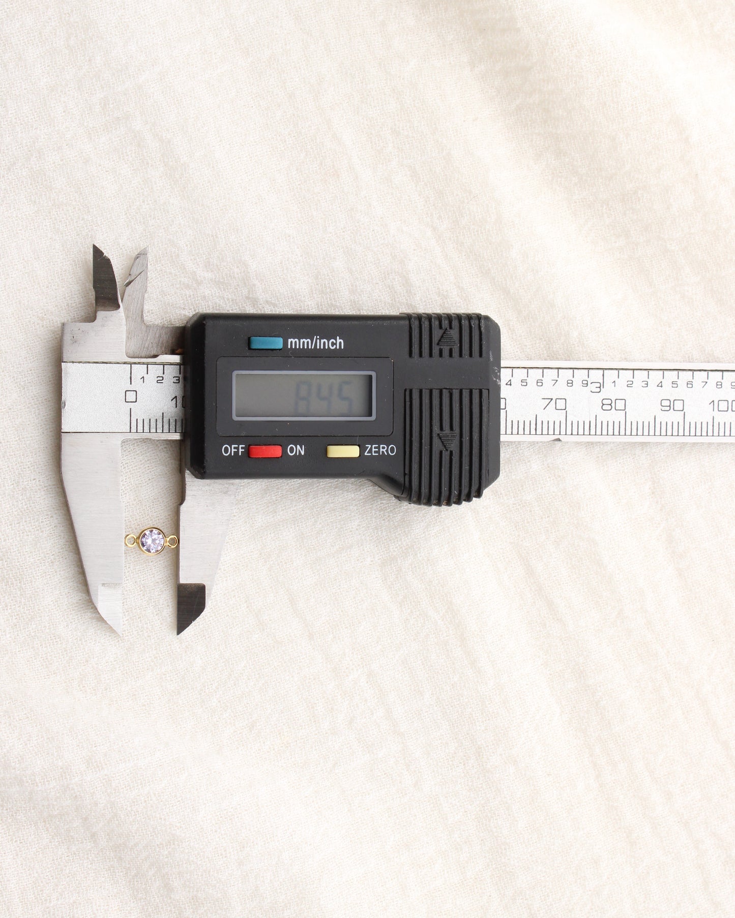 4mm Purple Stone CZ Connector, CN466