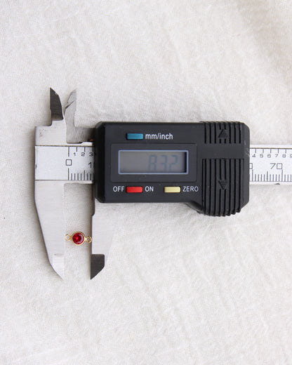 4mm Ruby Stone CZ Connector, CN467