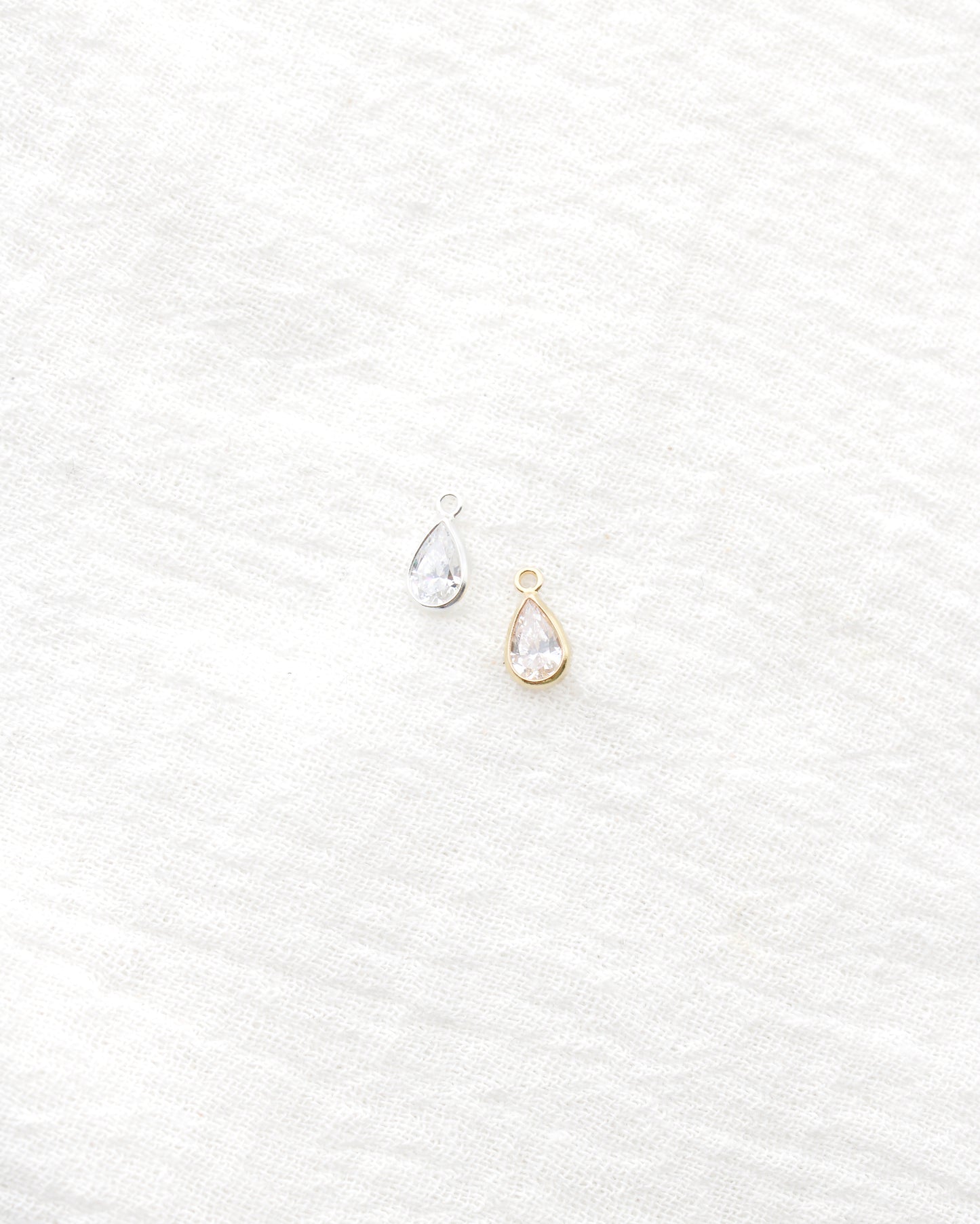 Teardrop Shaped Birthstone Charm, CH285