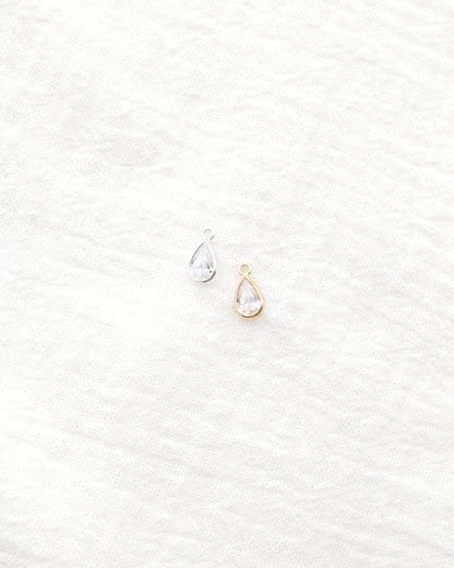 Teardrop Shaped Birthstone Charm, CH285