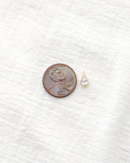 Teardrop Shaped Birthstone Charm, CH285