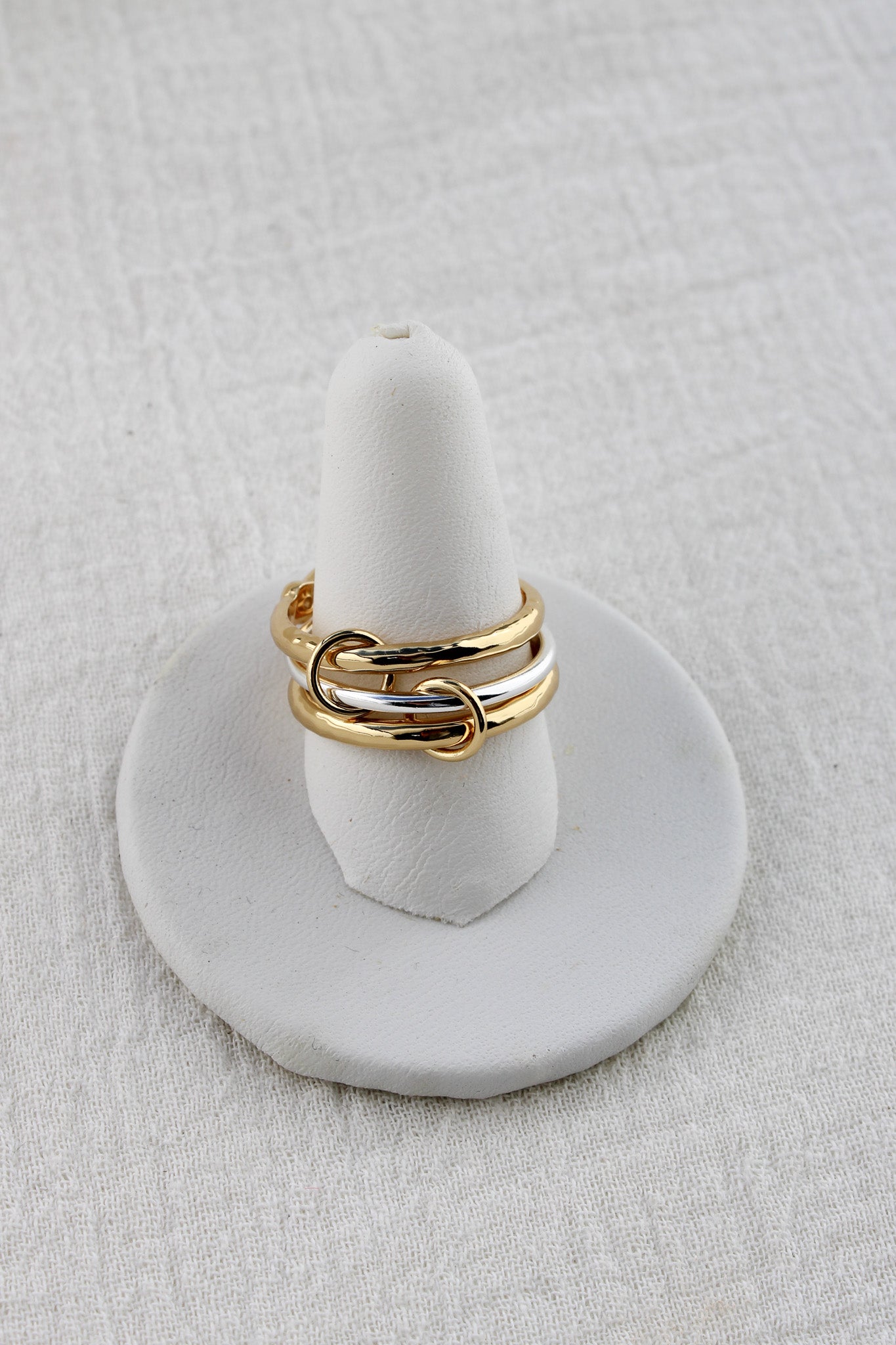 Mixed Metal Cubic Zirconia Stacking Ring, R55