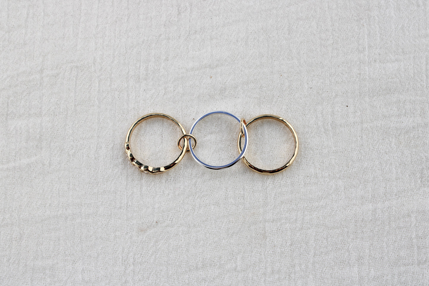 Mixed Metal Cubic Zirconia Stacking Ring, R55