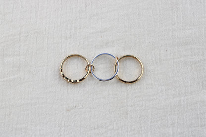 Mixed Metal Cubic Zirconia Stacking Ring, R55