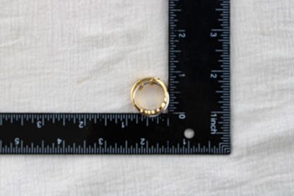 Mixed Metal Cubic Zirconia Stacking Ring, R55