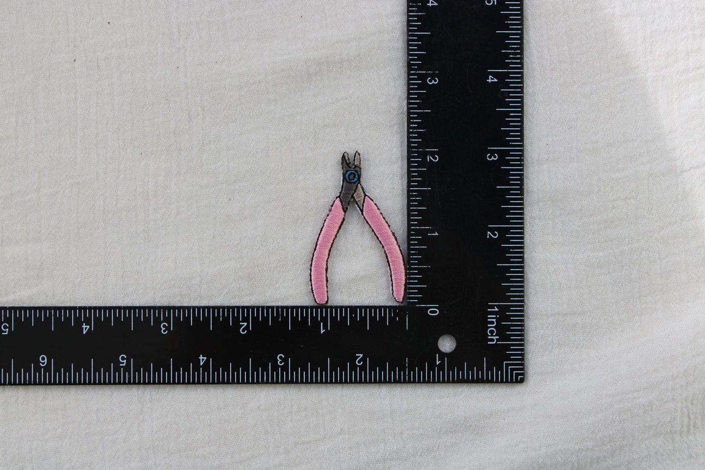 Pink Pliers Iron-On Patch