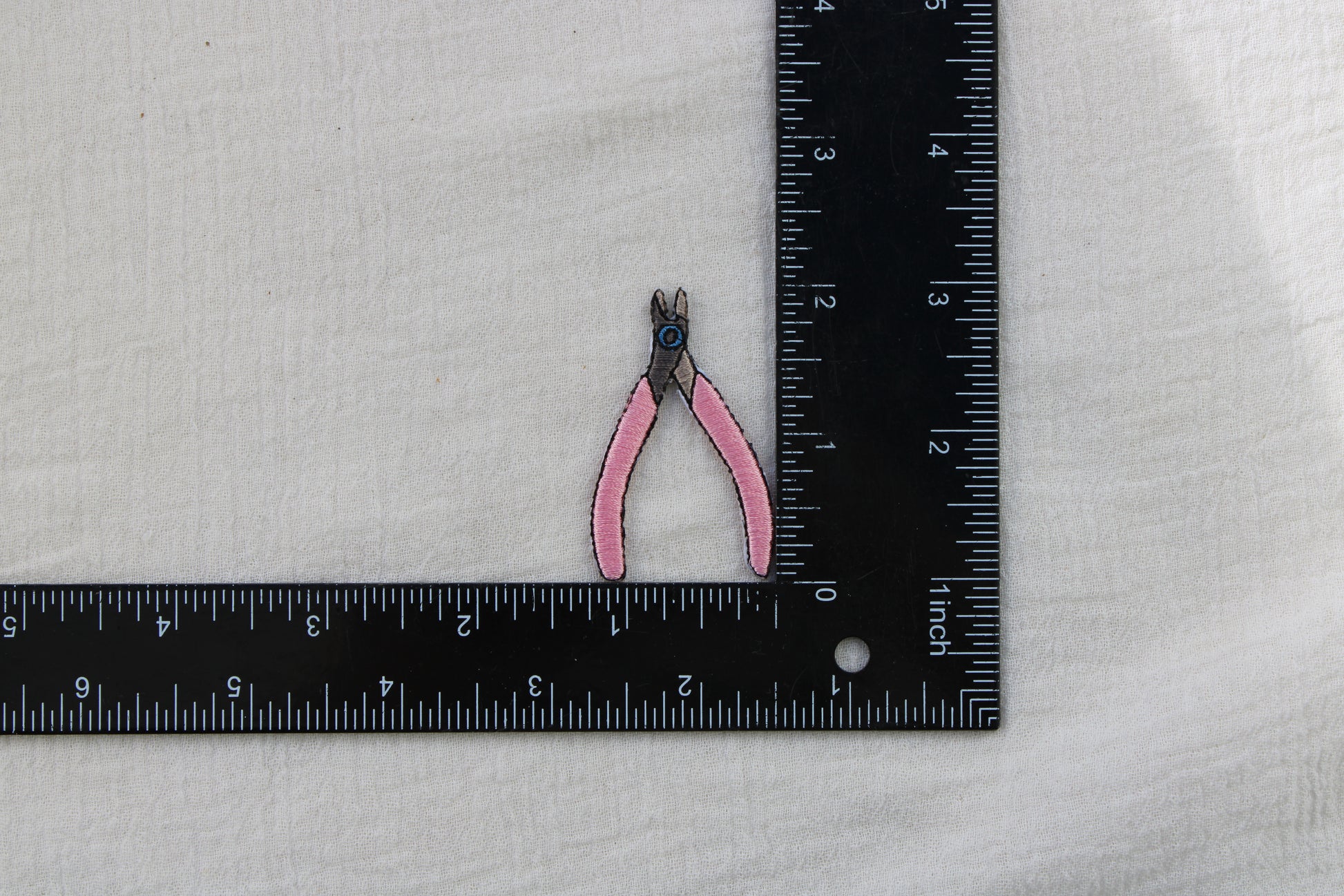 Pink Pliers Iron-On Patch