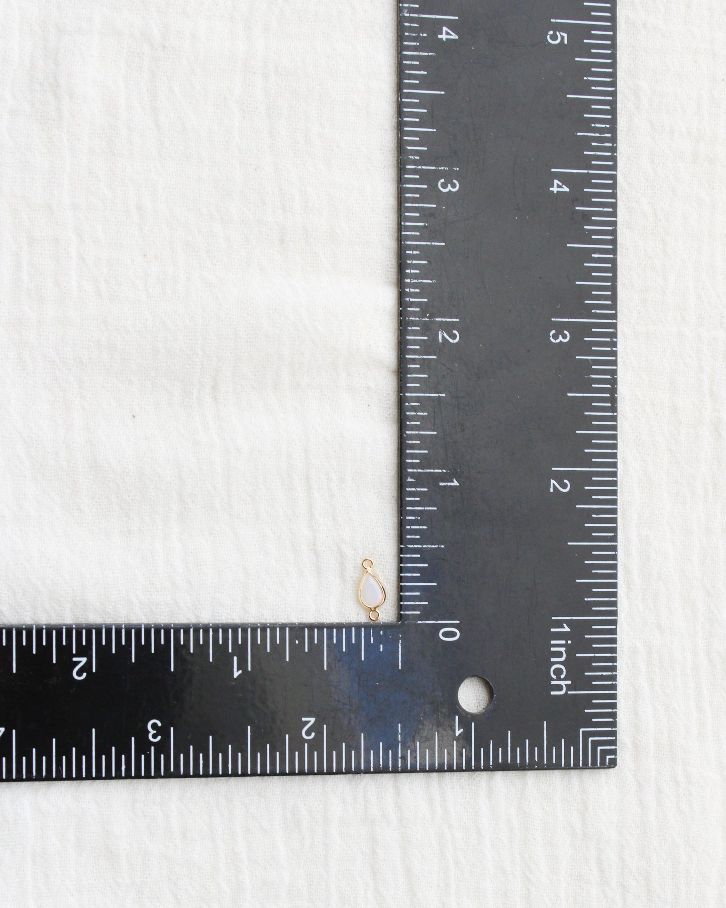 Teardrop White Opal Connector, CN400