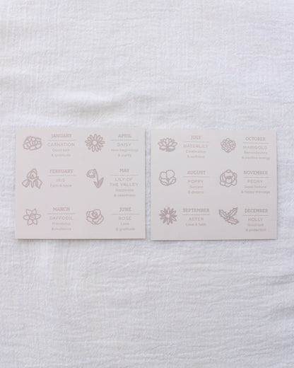 Birth flower Cards for CN403-CN414, MC04
