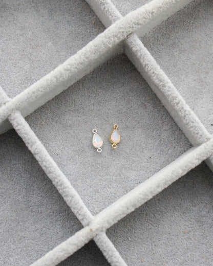 Teardrop White Opal Connector, CN400
