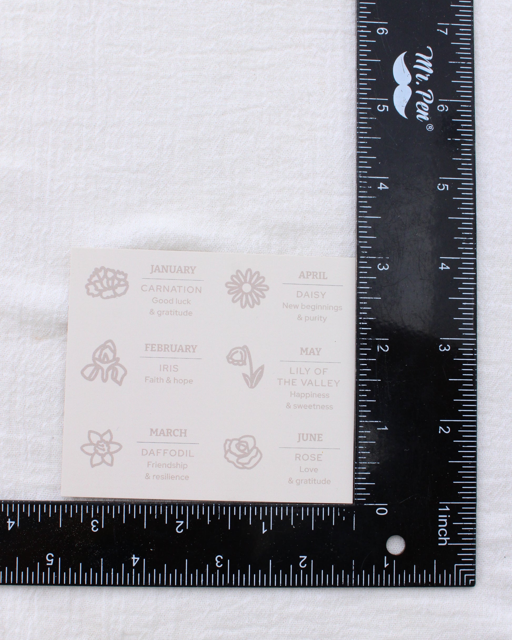 Birth flower Cards for CN403-CN414, MC04