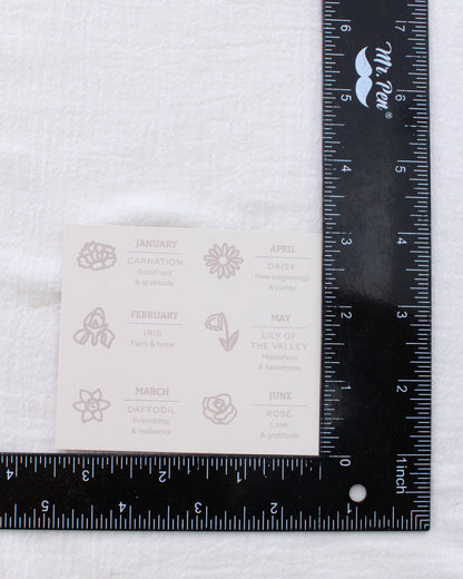 Birth flower Cards for CN403-CN414, MC04