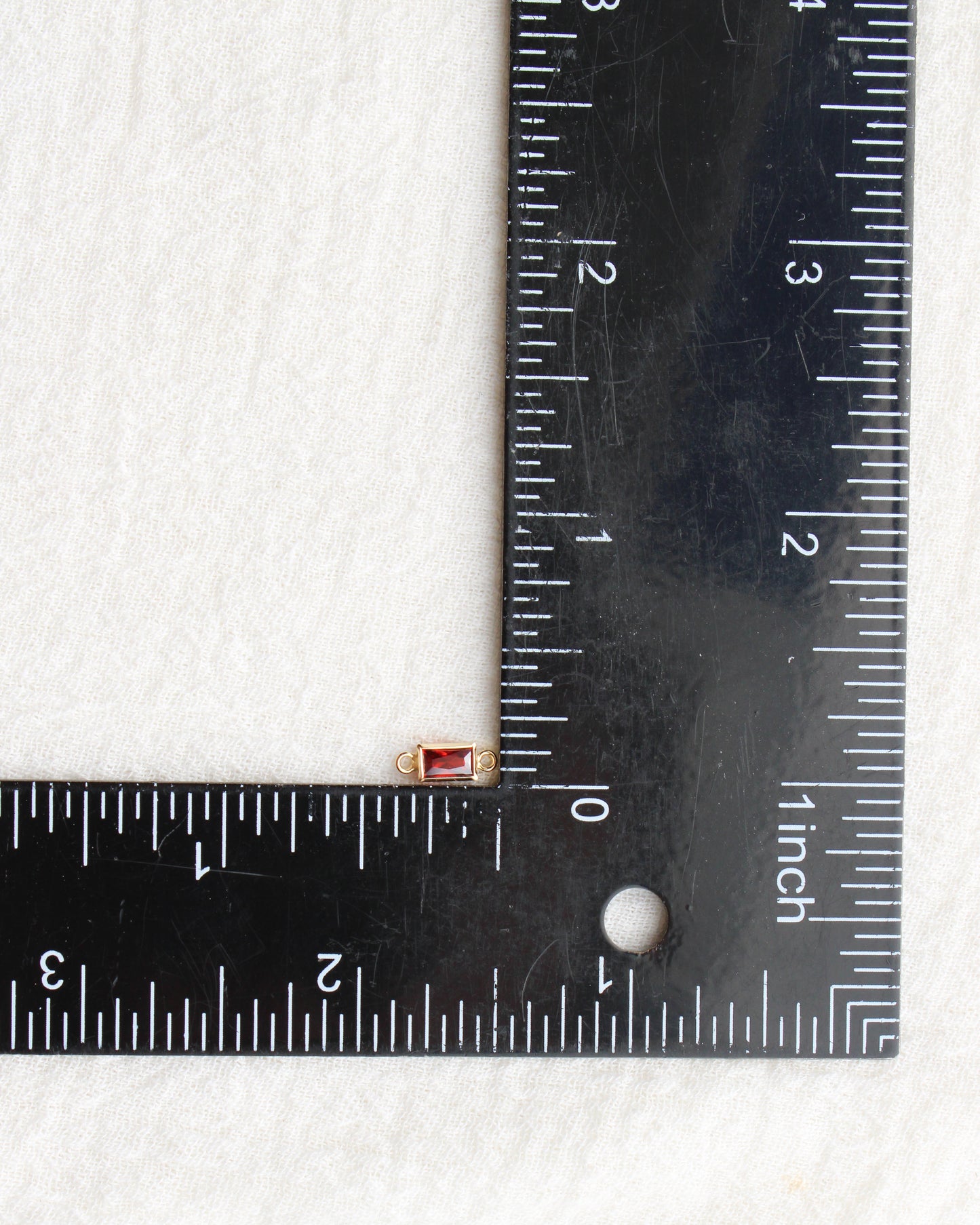 3x5mm White CZ Rectangle Connector, CN388