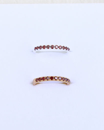 January Birthstone Ring – Garnet Red CZ, R58