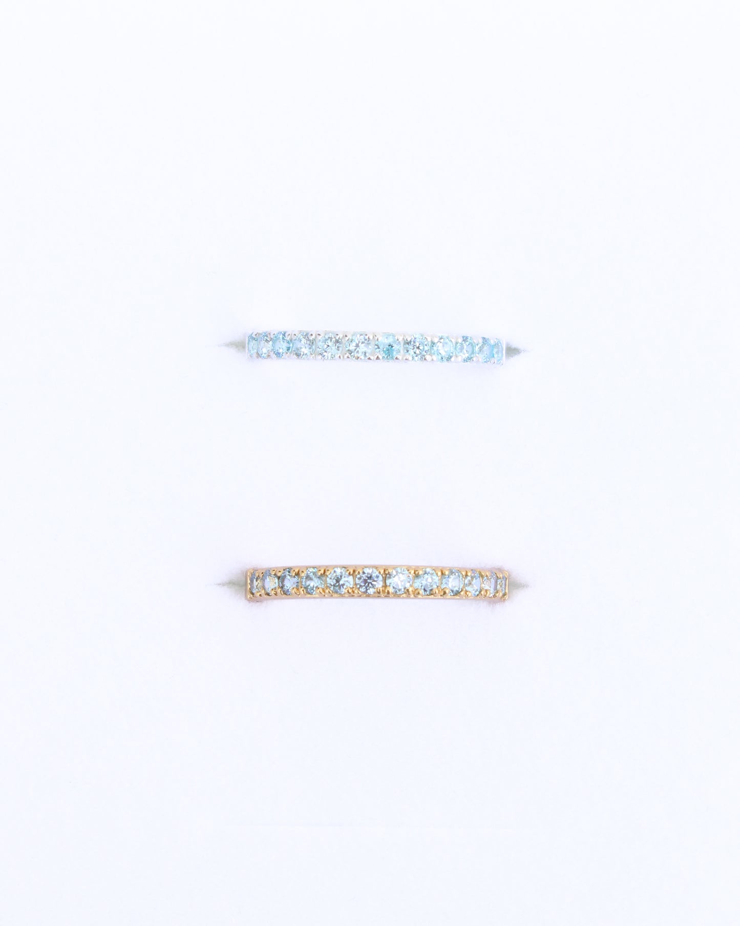 March Birthstone Ring – Light Aquamarine CZ, R60