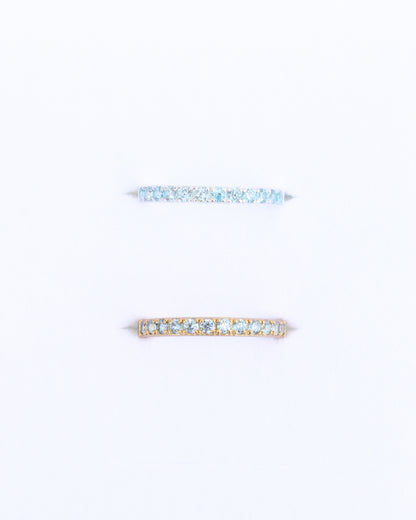 March Birthstone Ring – Light Aquamarine CZ, R60