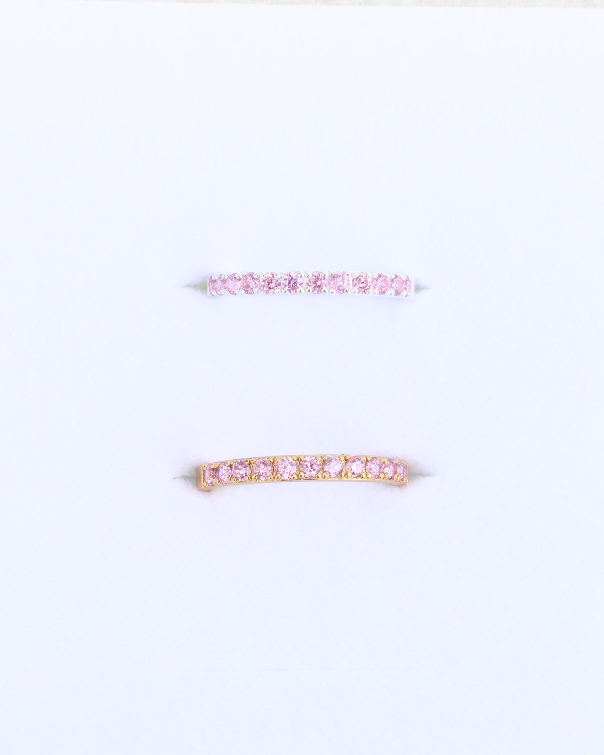 October Birthstone Ring – Pink CZ, R67