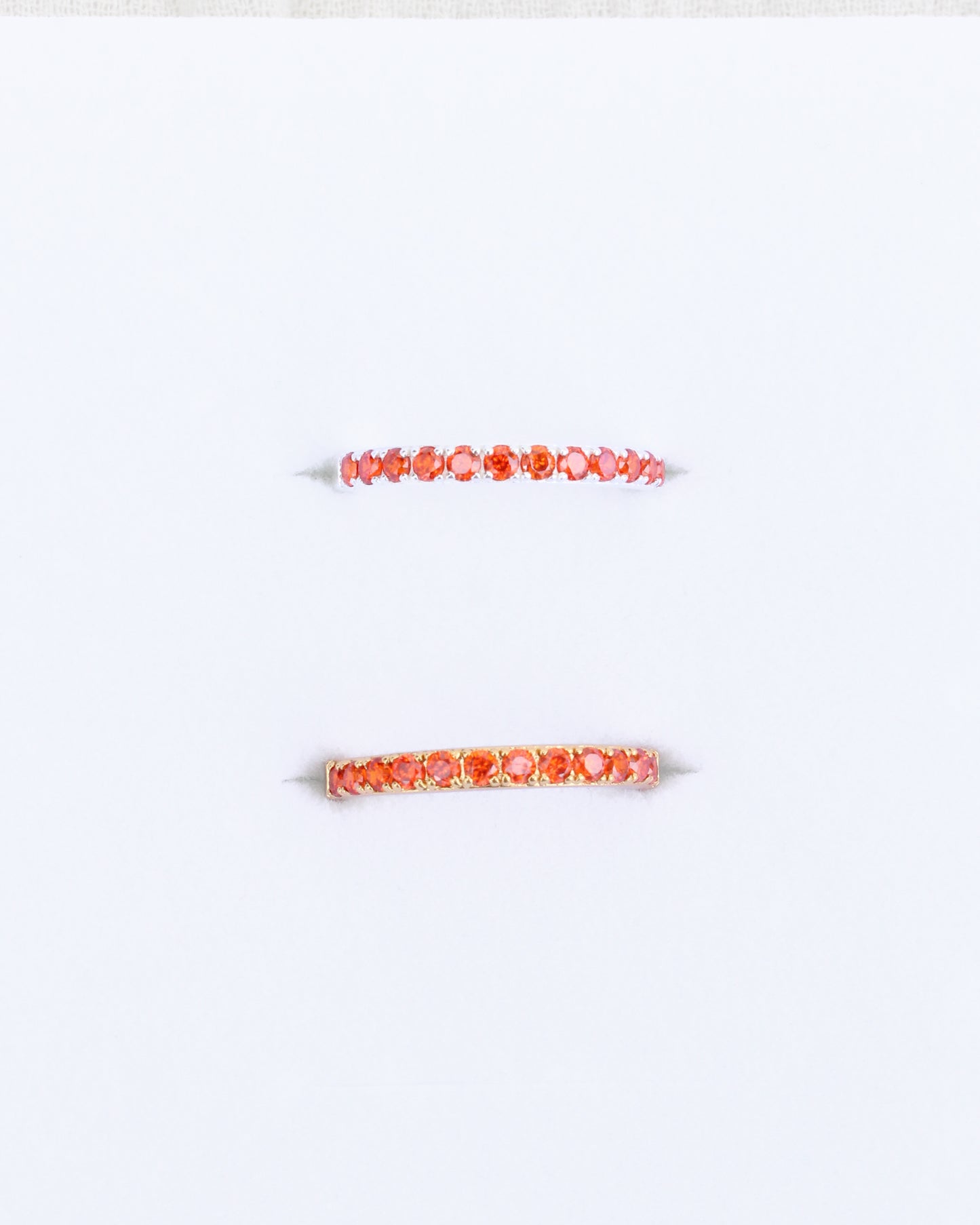 November Birthstone Ring – Orange CZ, R68