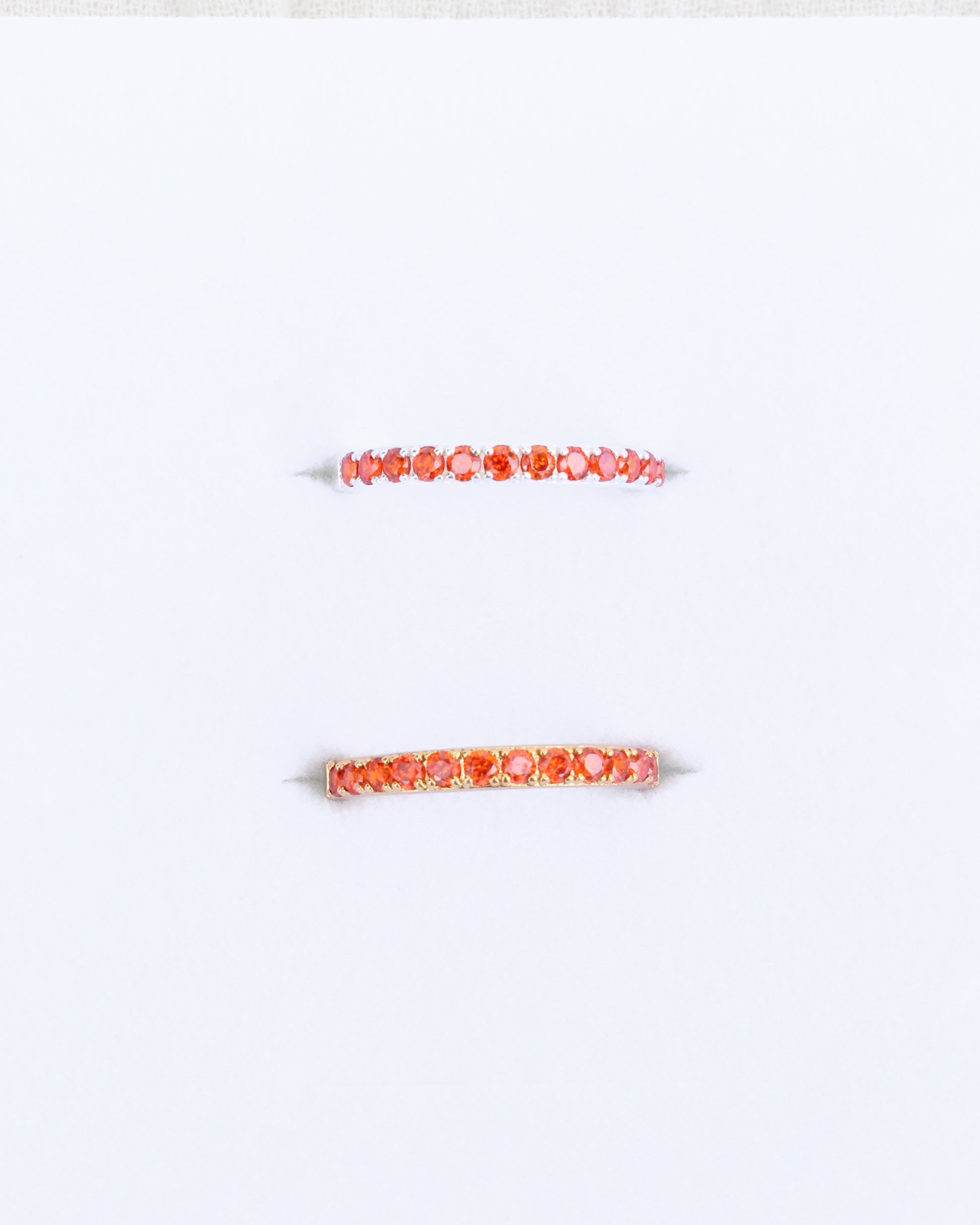 November Birthstone Ring – Orange CZ, R68