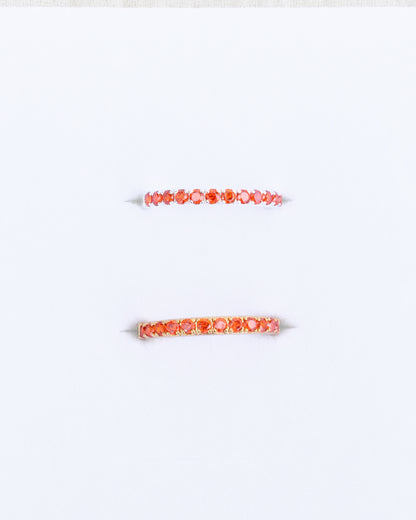 November Birthstone Ring – Orange CZ, R68