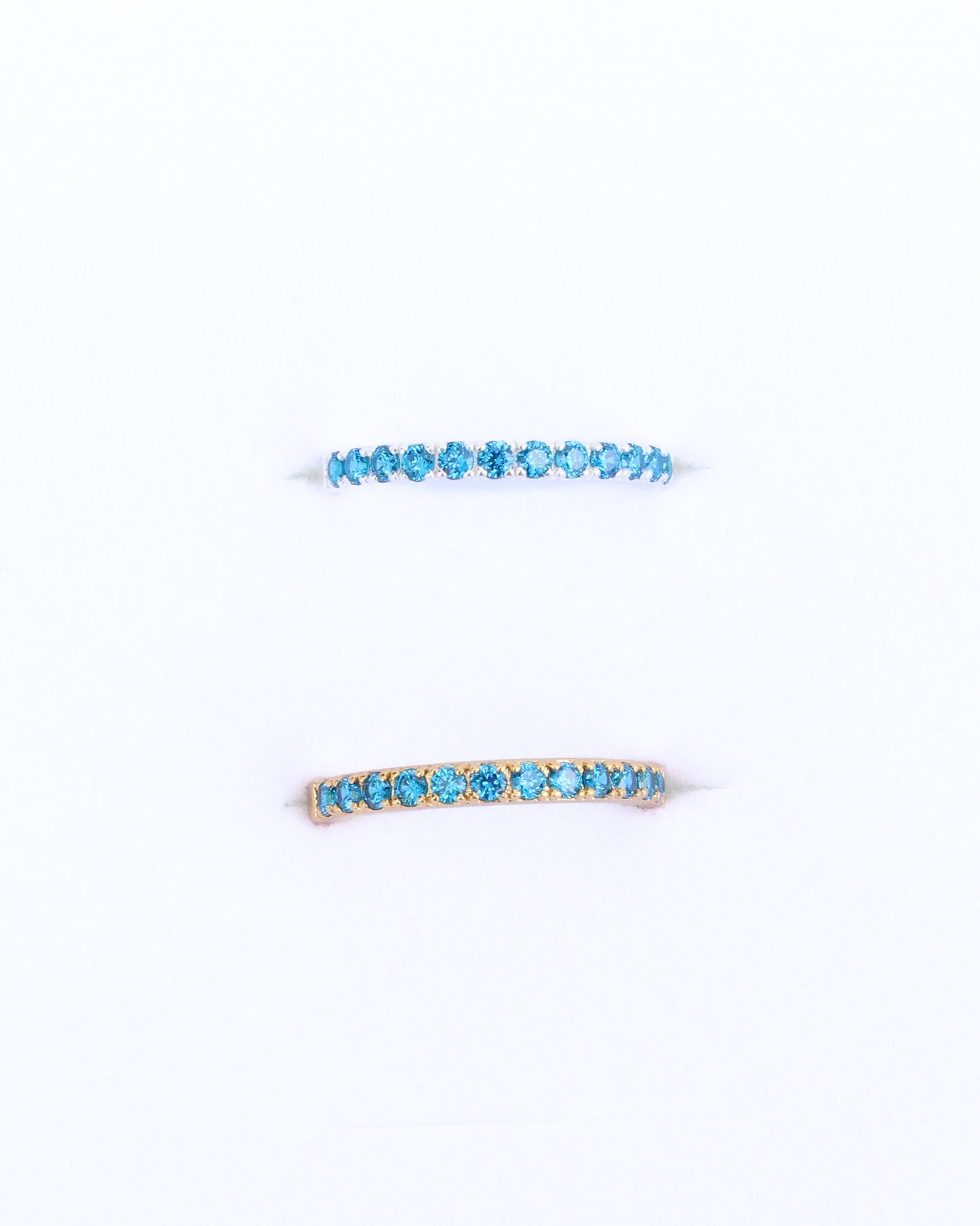 December Birthstone Ring – Blue Zircon CZ, R69