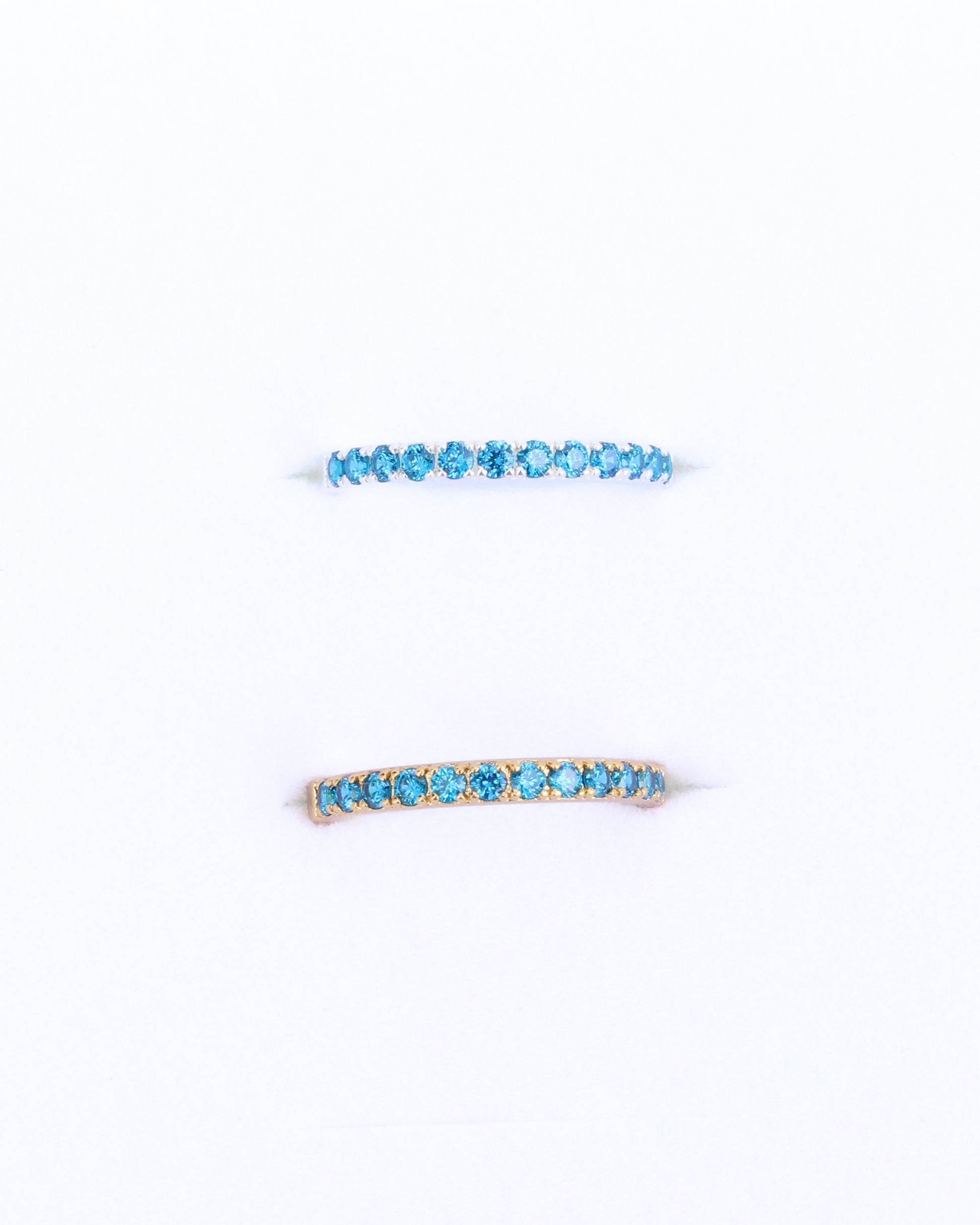 December Birthstone Ring – Blue Zircon CZ, R69