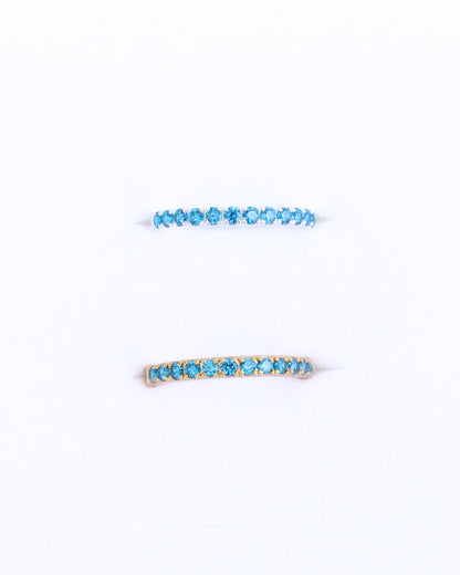 December Birthstone Ring – Blue Zircon CZ, R69