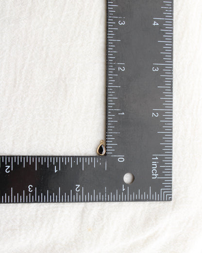 Teardrop Shaped Onyx Charm, CH287